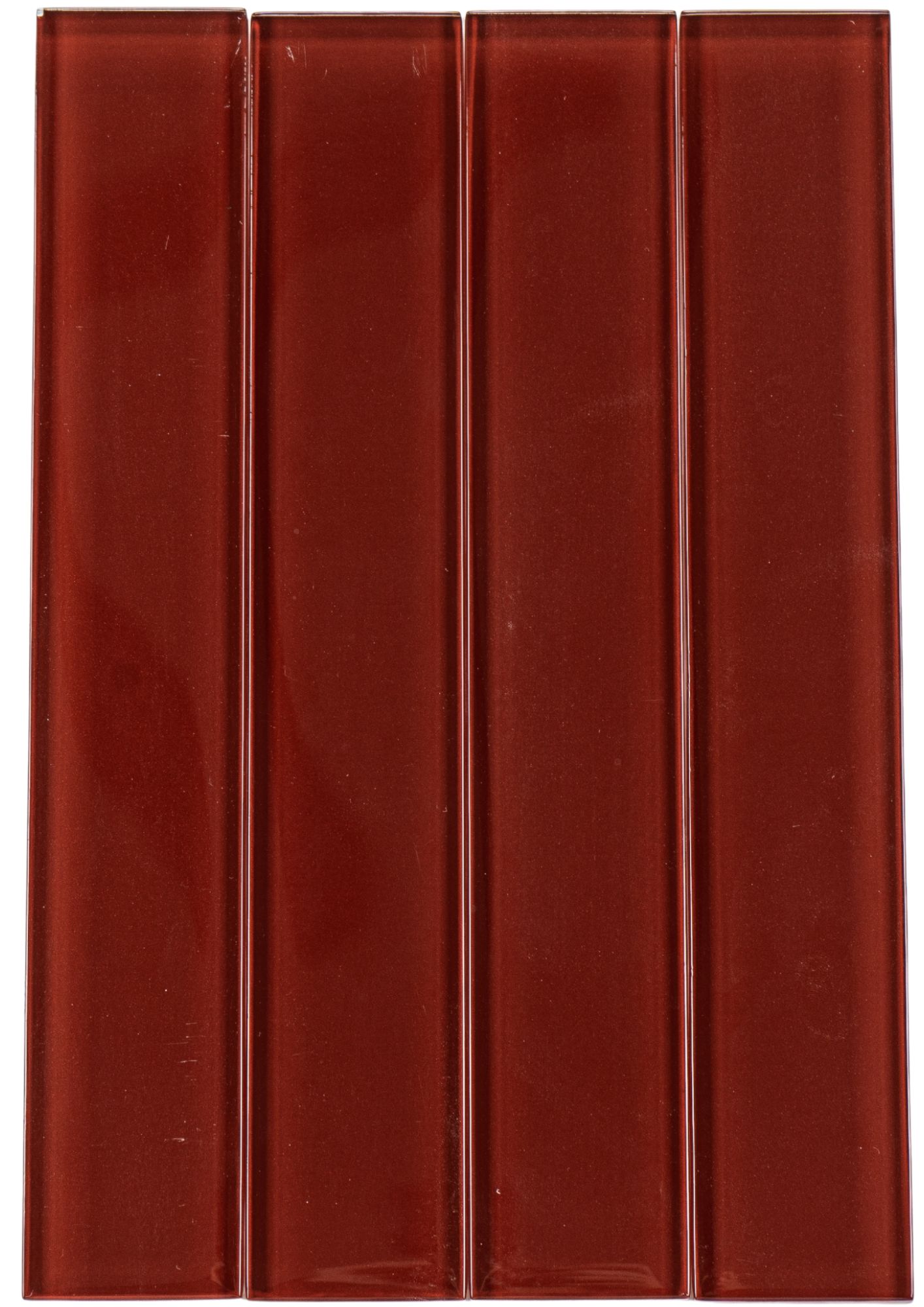 Glasmosaik Tile 8mm Glänzender Glasoptik Rot